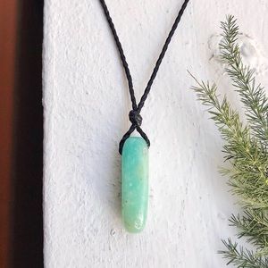 Amazonite Stick Pendant Necklace/Choker